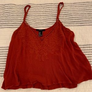 Red crop top